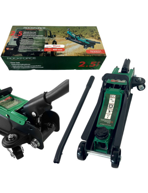 ROCKFORCE DŹWIGNIK ŻABA 2,5T 90-400mm NISKI LEWAREK