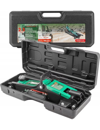 ROCKFORCE DŹWIGNIK ŻABA 2,5T WALIZKA 90-400mm LEWAREK