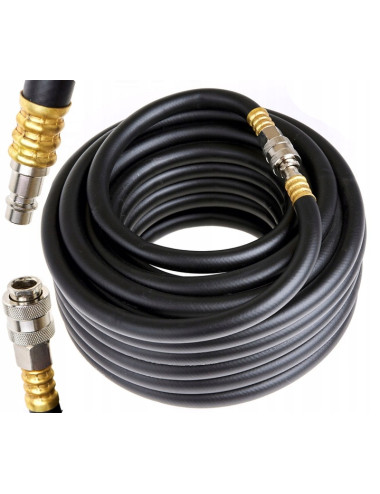 PRZEWÓD WĄŻ PNEUMATYCZNY 6 x 13mm 20m GUMOWY, ZE ZŁĄCZKAMI