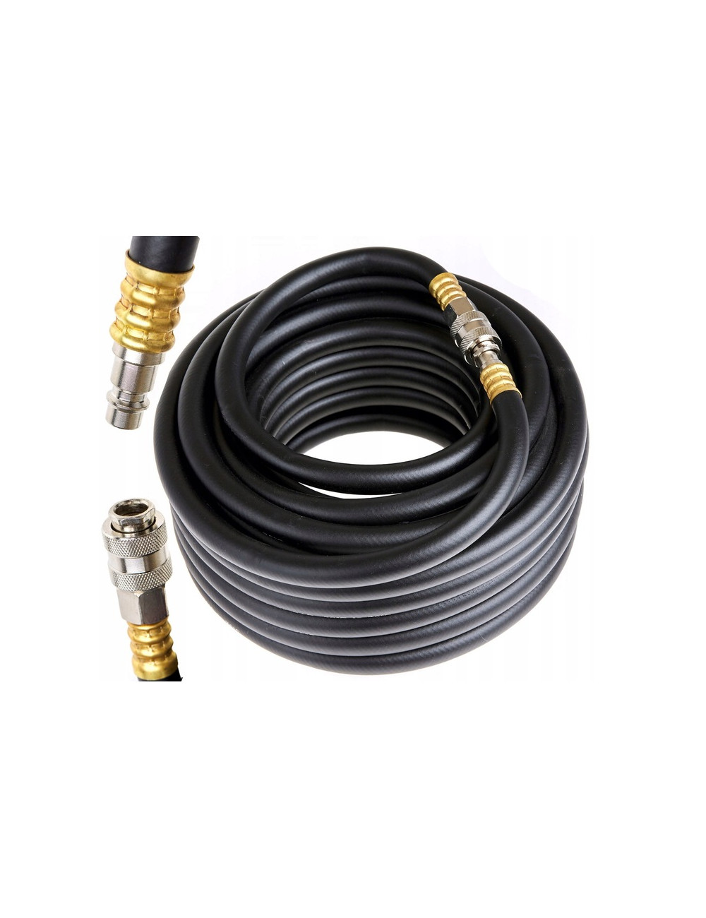 PRZEWÓD WĄŻ PNEUMATYCZNY 6 x 13mm 20m GUMOWY, ZE ZŁĄCZKAMI