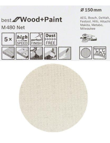 KRĄŻEK SIATKA ŚCIERNA M480 150MM G100 5SZT.