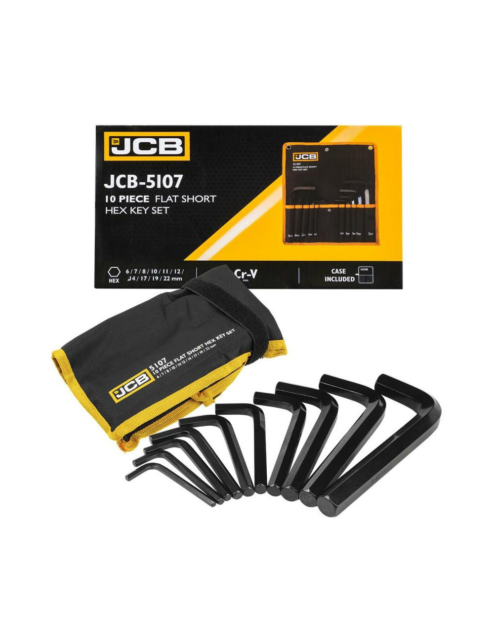 JCB IMBUSY 10szt. 6-22mm ETUI