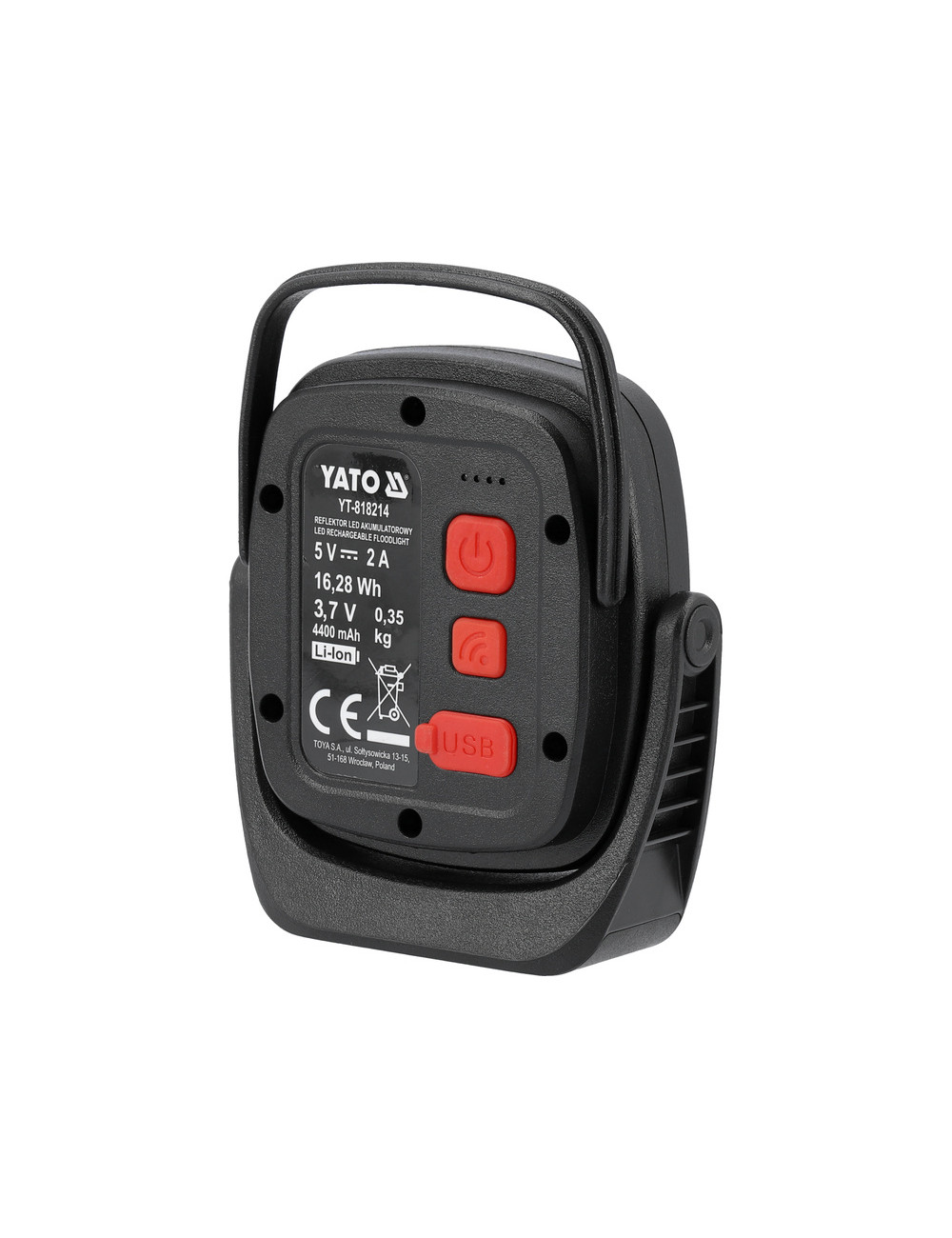 YATO REFLEKTOR PRZENOŚNY 10W 1200LM CZUJNIK RUCHU YT-818214