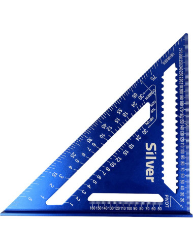 SILVER KĄTOWNIK STOLARSKI CIESIELSKI ALUMINIOWY PRZYMIAR 12" METRYCZNY