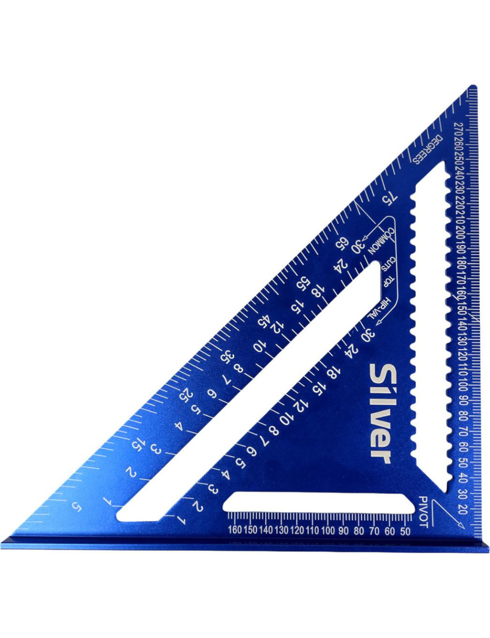 SILVER KĄTOWNIK STOLARSKI CIESIELSKI ALUMINIOWY PRZYMIAR 12" METRYCZNY