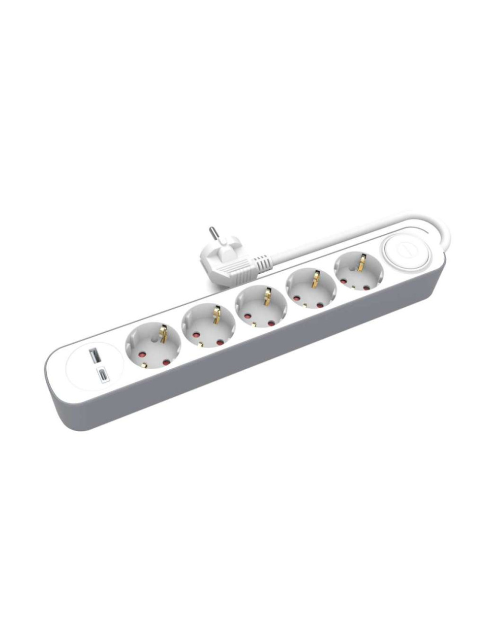 PRZEDŁUŻACZ DOMOWY 5x GNIAZD 3m Z WYŁĄCZNIKIEM 1x USB-A 1x USB-C