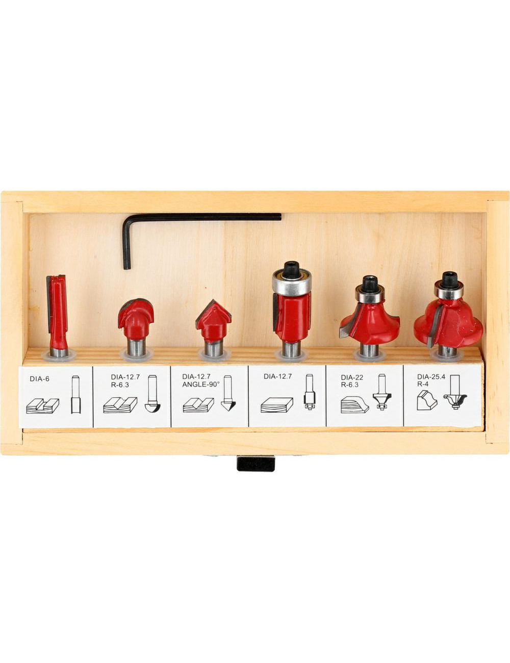 YATO FREZY WIDIOWE DO DREWNA TRZPIEŃ FI 6mm 6szt.