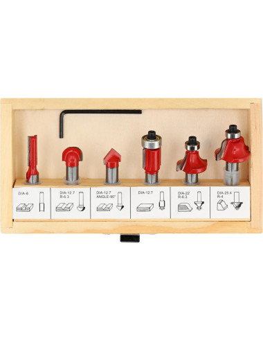 YATO FREZY WIDIOWE DO DREWNA TRZPIEŃ FI 8mm 6szt.