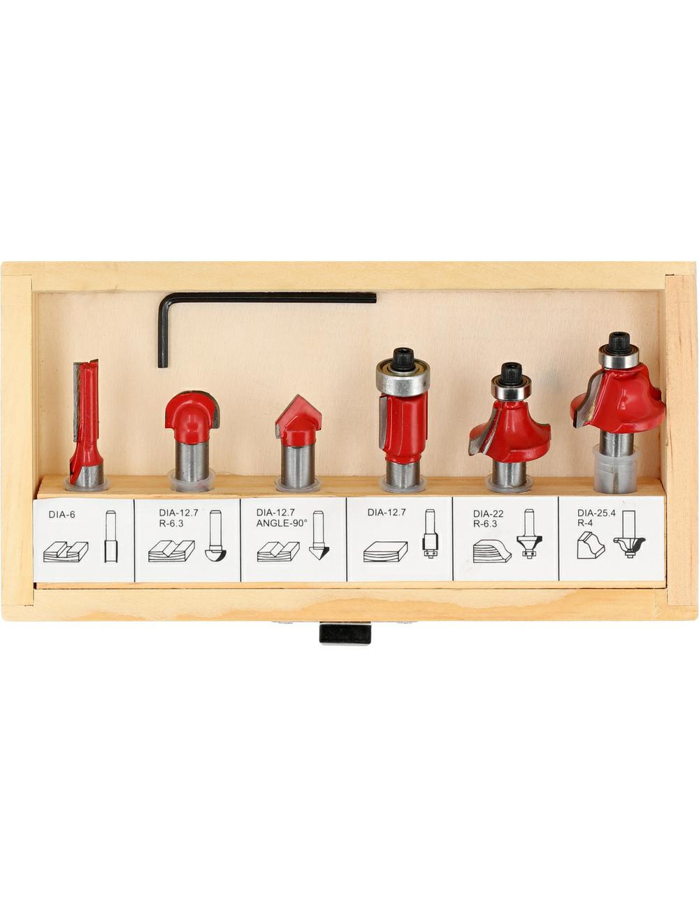 YATO FREZY WIDIOWE DO DREWNA TRZPIEŃ FI 8mm 6szt.