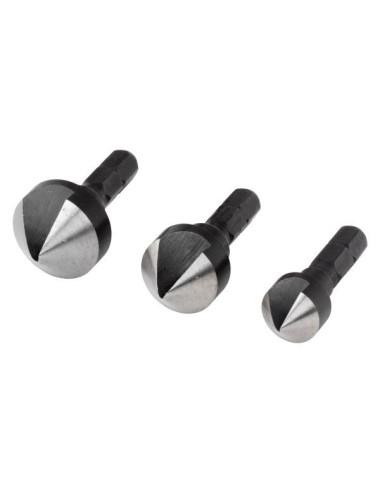 WOLFCRAFT POGŁĘBIACZ 12, 16, 19mm - WS, TRZPIEŃ 6-KĄT 3 szt.