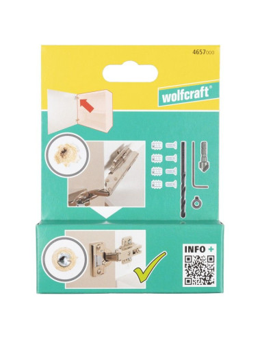 Zestaw naprawczy do zawiasów puszkowych po stronie korpusu 11 elementów 4657000 WOLFCRAFT