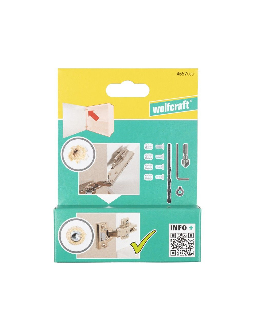 Zestaw naprawczy do zawiasów puszkowych po stronie korpusu 11 elementów 4657000 WOLFCRAFT