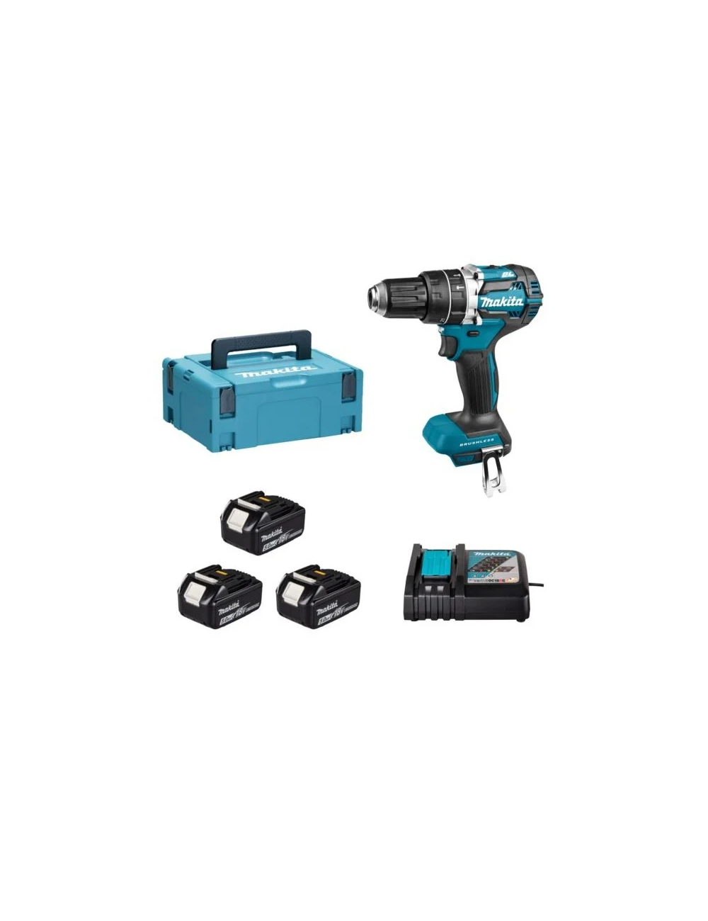 MAKITA WKRĘTARKA UDAROWA 18V DHP484RT3J 54 30Nm 3x5,0Ah BL MAKPAC