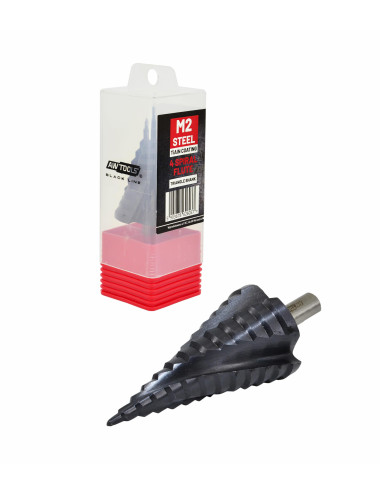 AWTOOLS WIERTŁO STOPNIOWE SPIRALNE M2-TiAlN 4-22mm BLACK LINE