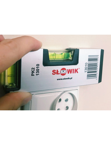 SŁOWIK POZIOMNICA ANODOWANA PK2 140mm MINI KIESZONKOWA