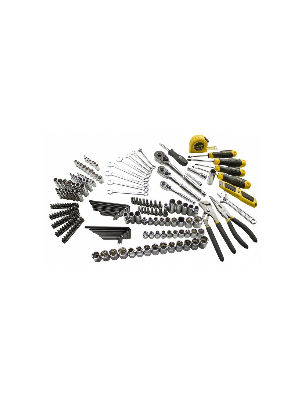 Stanley STMT73795 Zestaw Narzędzi 210 el. | Grzechotki, Klucze, Walizka