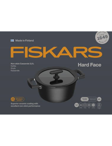 FISKARS GARNEK 5L Z POWŁOKĄ NIEPRZYWIERAJĄCĄ I Z POKRYWKĄ HARD FACE