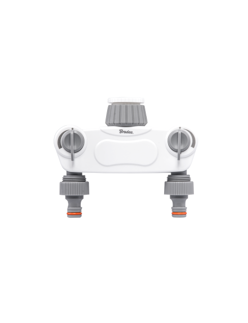 BRADAS ROZDZIELACZ 2-DROŻNY GW 1"-3/4" SOLID Z ZAWORAMI WHITE LINE