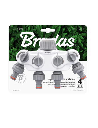 ROZDZIELACZ 4-DROŻNY GW 1"-3/4" SOLID Z ZAWORAMI WHITE LINE