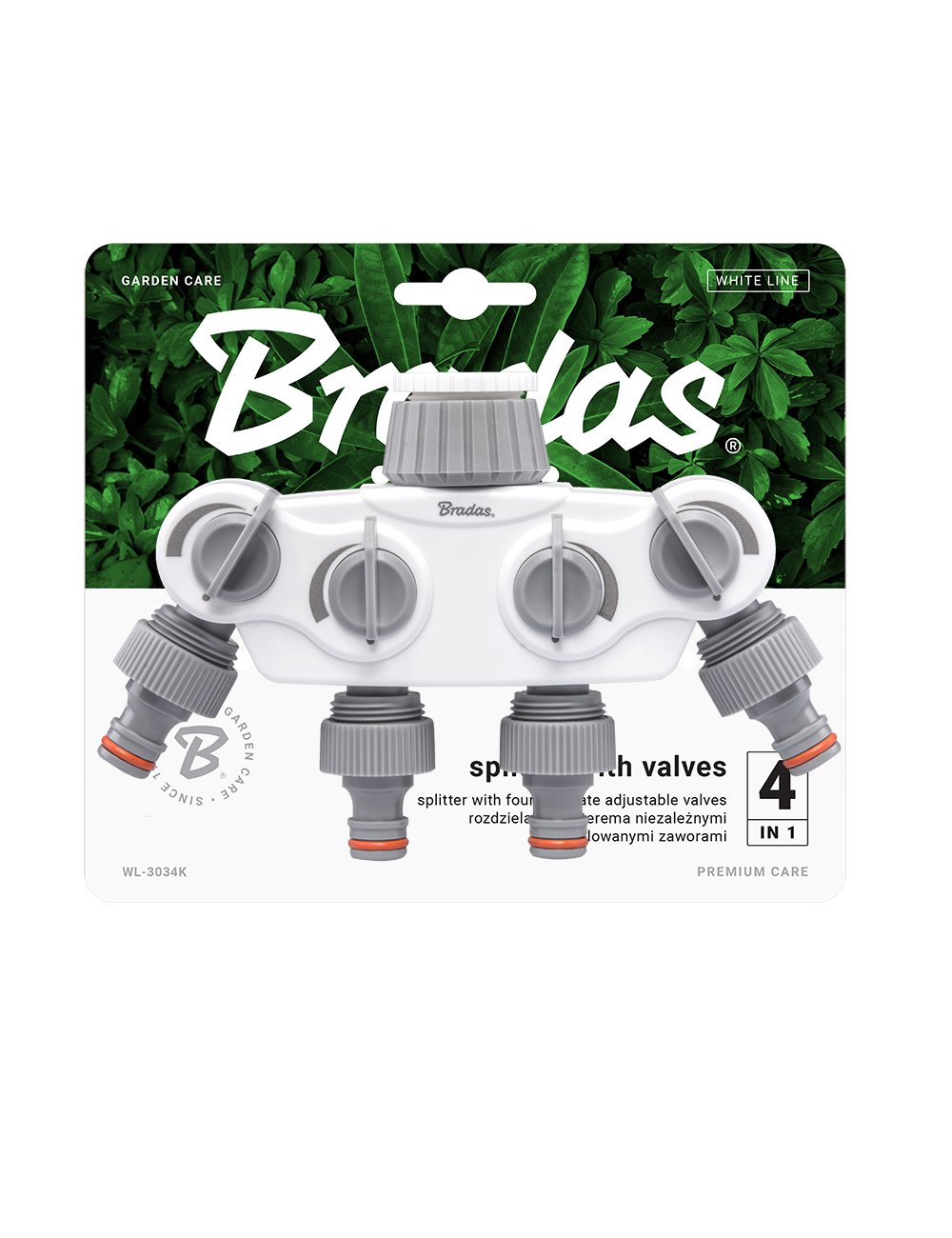 ROZDZIELACZ 4-DROŻNY GW 1"-3/4" SOLID Z ZAWORAMI WHITE LINE