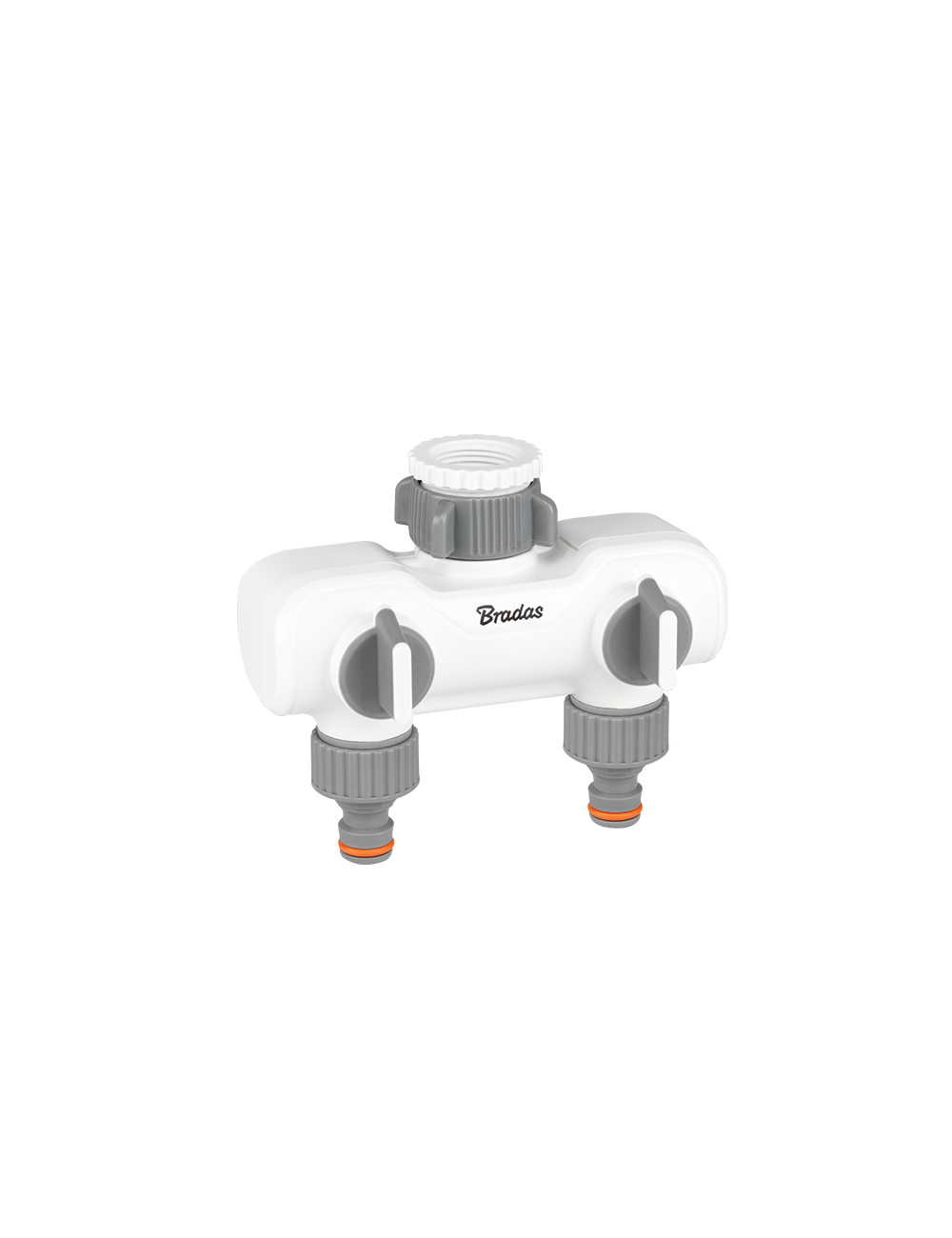 BRADAS ROZDZIELACZ 2-DROŻNY GW 1"-3/4" Z ZAWORAMI WHITE LINE