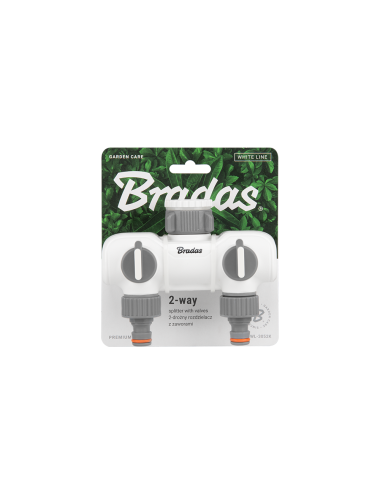 BRADAS ROZDZIELACZ 2-DROŻNY GW 1"-3/4" Z ZAWORAMI WHITE LINE