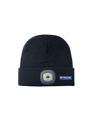 KING TONY CZAPKA ZIMOWA Z LOGO I LATARKĄ LED 1.7W 170LM