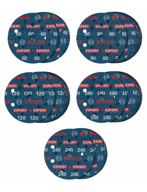 BOSCH FOLIA ŚCIERNA 125mm MIX 55szt.