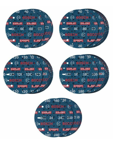 BOSCH FOLIA ŚCIERNA 150mm MIX 55szt.