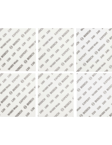 BOSCH ZESTAW 6 X GĄBKA ŚCIERNA MIX