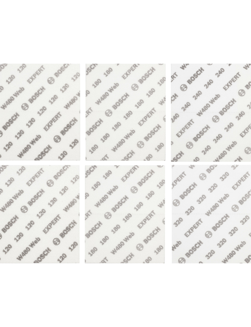 BOSCH ZESTAW 6 X GĄBKA ŚCIERNA MIX