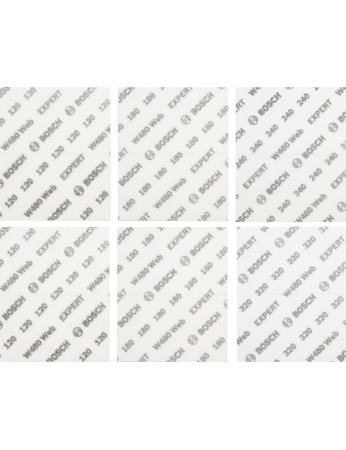 BOSCH ZESTAW 6 X GĄBKA ŚCIERNA MIX