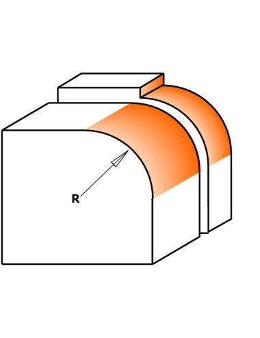 CMT FREZ ZAOKRĄGLAJĄCY Z ŁOŻYSKIEM HM R= 8 D=28,6 I=12,7 S=8