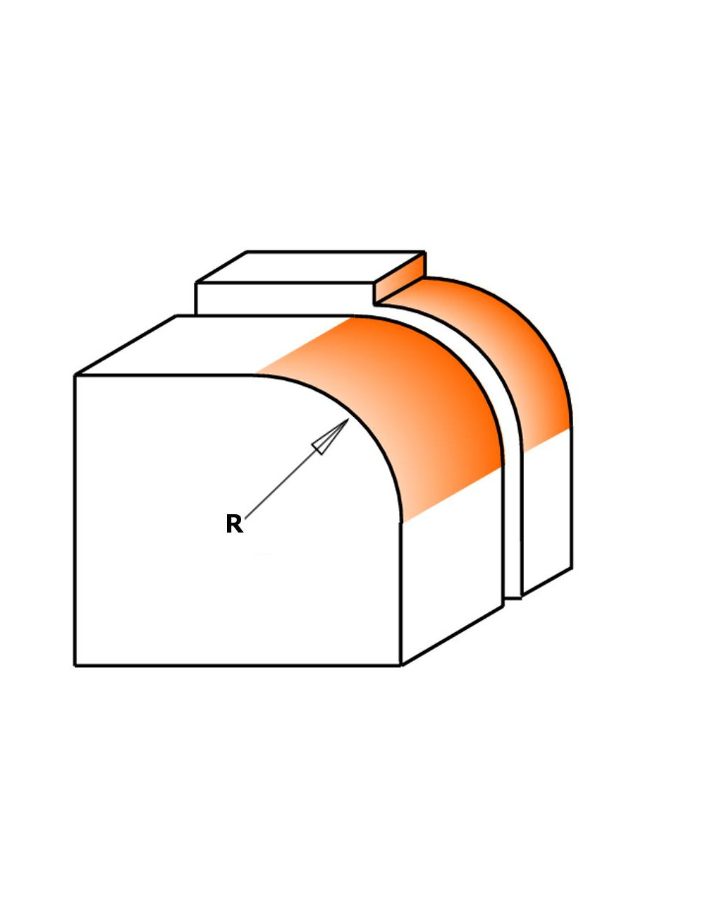 CMT FREZ ZAOKRĄGLAJĄCY Z ŁOŻYSKIEM HM R= 8 D=28,6 I=12,7 S=8