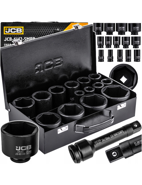 ZESTAW NASADEK UDAROWYCH 14el. 6-KĄT 3/4" JCB ADAPTER