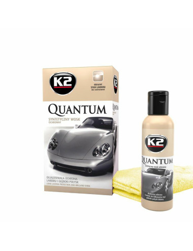 K2 WOSK OCHRONNY QUANTUM 140G + MIKROWŁÓKNO DO POLEROWANIA 40x40CM