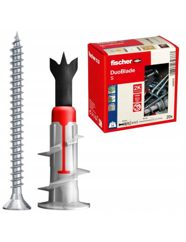 FISCHER KOŁEK DUOBLADE 20szt Z WKRĘTEM DO PŁYT G K