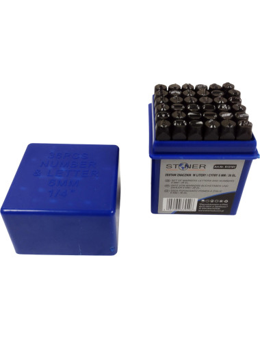 NUMERATOR ZNACZNIKI STEMPLE ZESTAW 36el 6mm SILVER