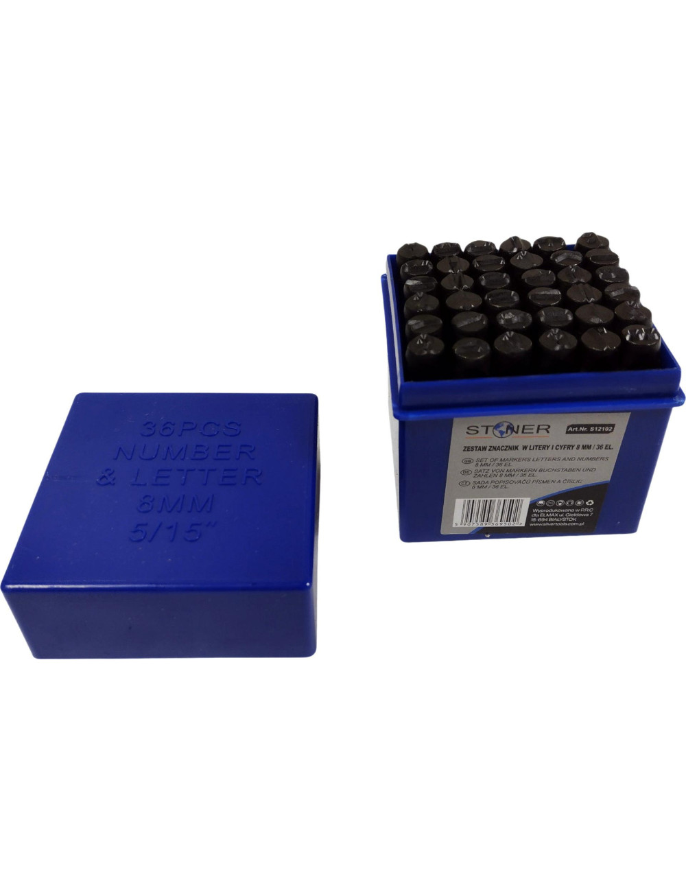 NUMERATOR ZNACZNIKI STEMPLE ZESTAW 36el 8mm SILVER