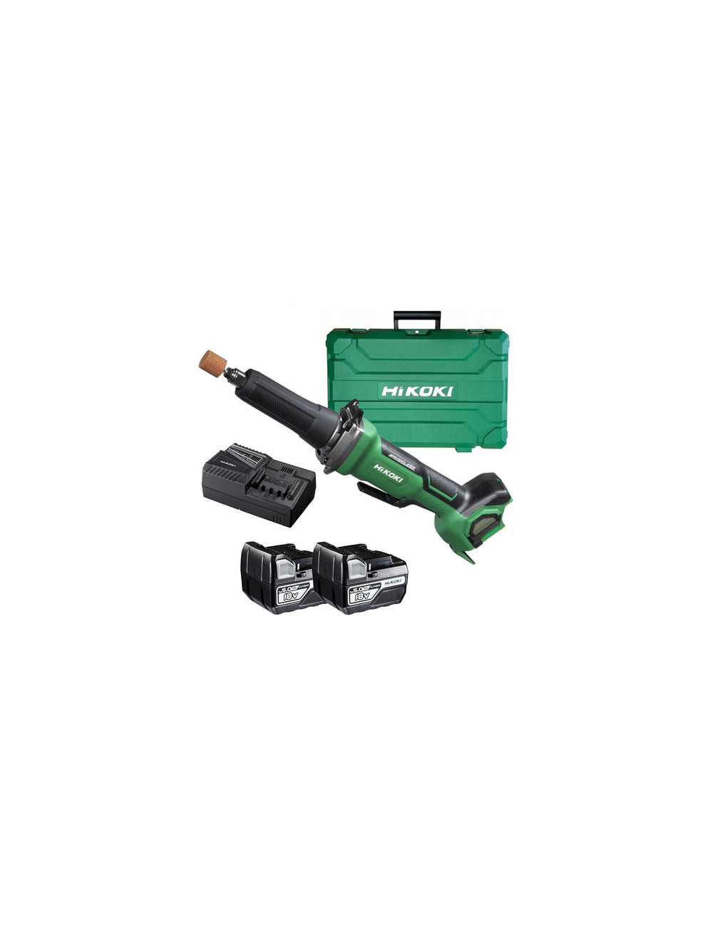 HIKOKI SZLIFIERKA PROSTA 18V GP18DB WGZ 2x5,0Ah BL REG.OBR. WŁĄCZNIK CZUWAKOWY WALIZKA