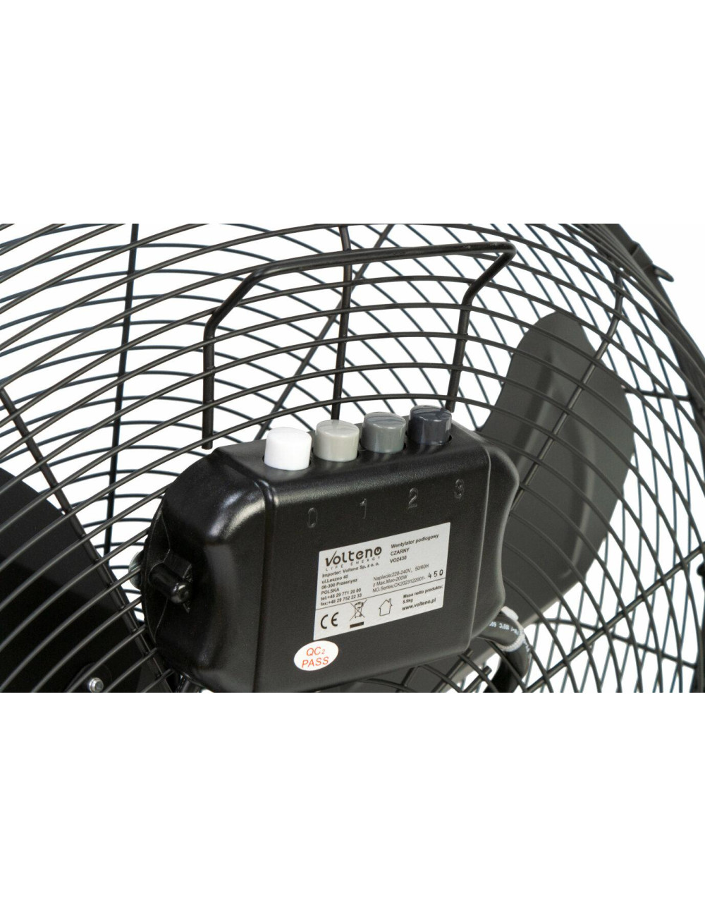 VOLTENO WENTYLATOR-CYRKULATOR PODŁOGOWY CZARNY 50W