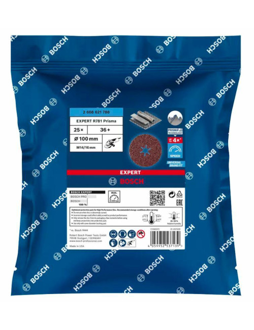 BOSCH FIBRA KRĄŻEK EXPERT PRISMA XL R781 125 gr. 36 5szt.