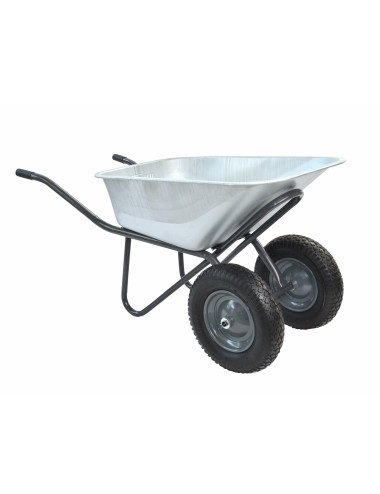 AWTOOLS TACZKA OGRODOWA 100L DWA KOŁA MISA OCYNK. WZMACNIANA