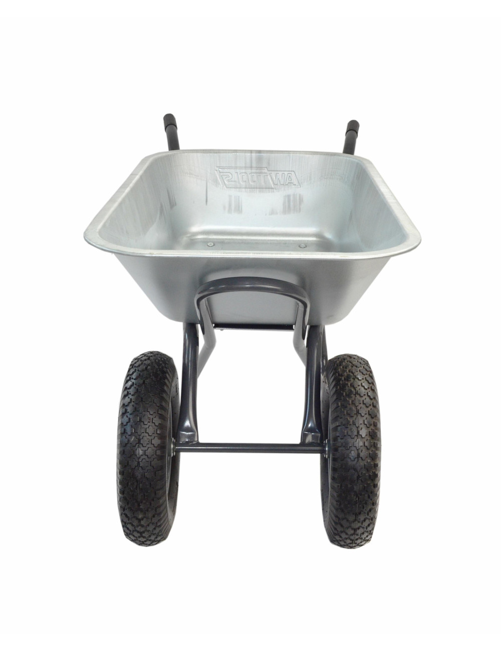 AWTOOLS TACZKA OGRODOWA 100L DWA KOŁA MISA OCYNK. WZMACNIANA