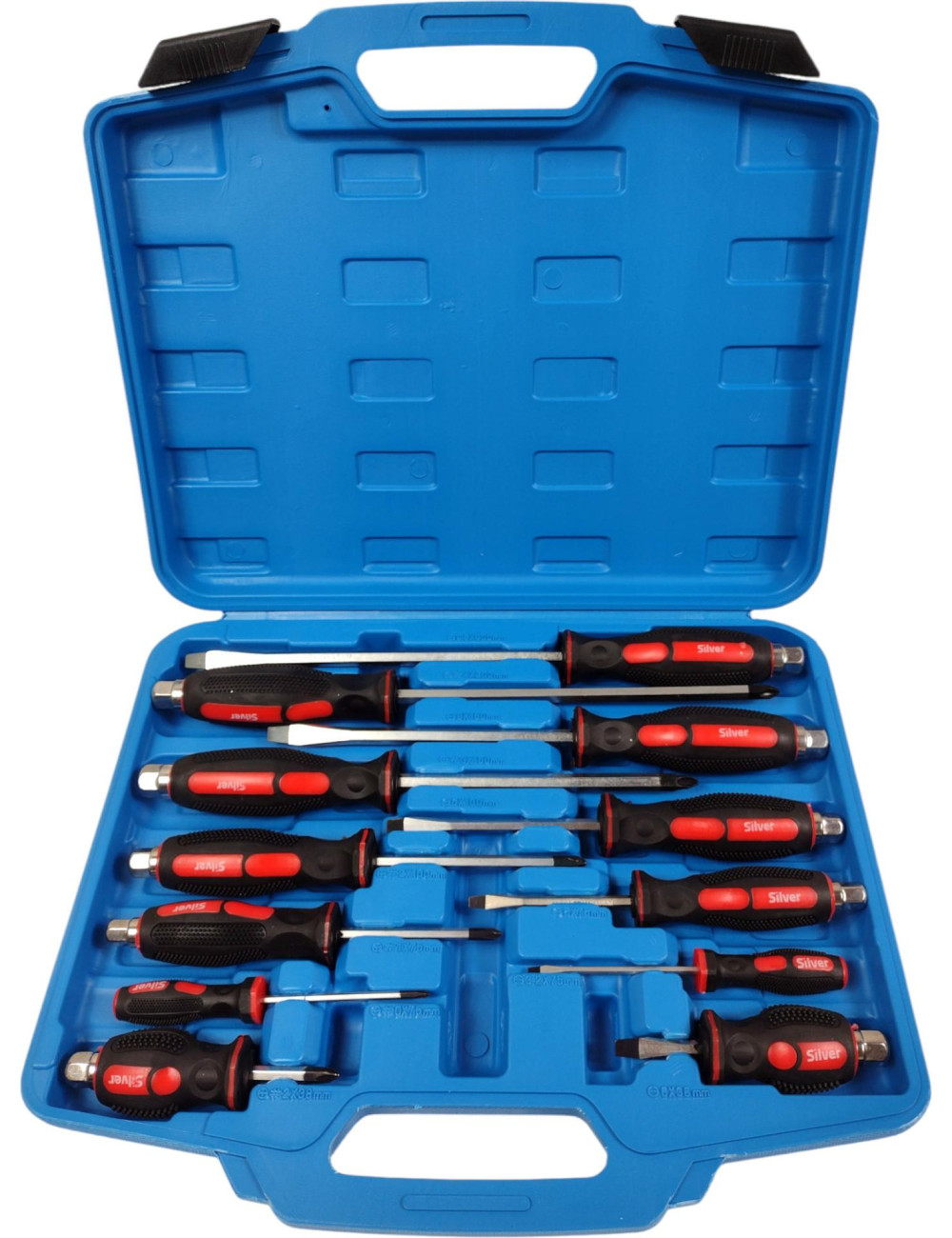 WKRĘTAKI DO POBIJANIA 12szt. SILVER WALIZKA