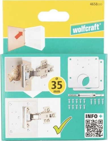 WOLFCRAFT ZESTAW NAPRAWCZY DO ZAWIASÓW PUSZKOWYCH, PO STRONIE DRZWICZEK ZESTAW