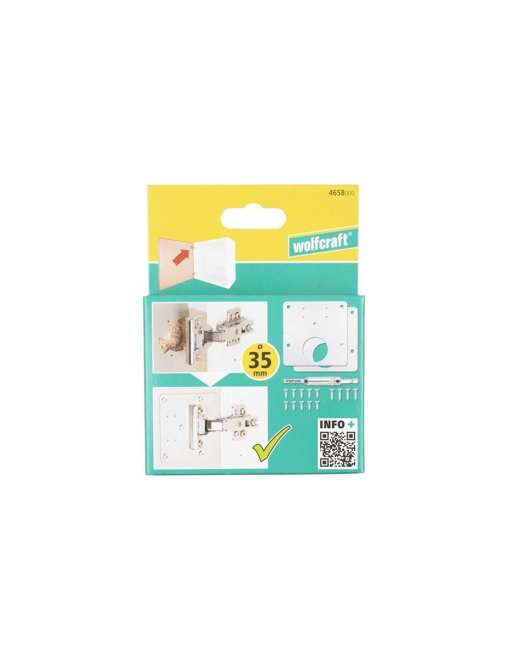 WOLFCRAFT ZESTAW NAPRAWCZY DO ZAWIASÓW PUSZKOWYCH, PO STRONIE DRZWICZEK ZESTAW