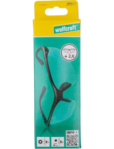 WOLFCRAFT KOREKCYJNE OKULARY OCHRONNE +2,0 ,CE