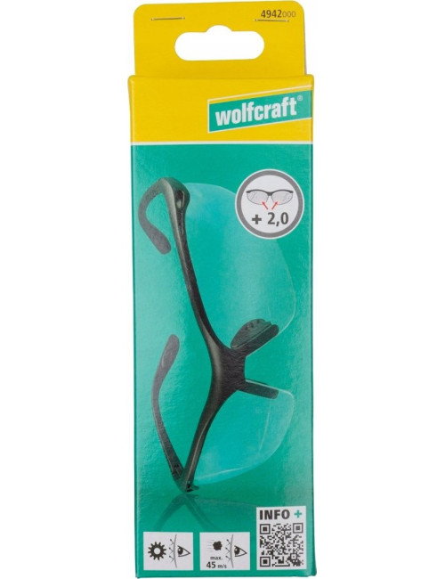WOLFCRAFT KOREKCYJNE OKULARY OCHRONNE +2,0 ,CE