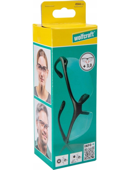 WOLFCRAFT KOREKCYJNE OKULARY OCHRONNE +3,0 ,CE
